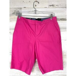 Banana Republic Womens 0 Hot Pink Cotton Relaxed Chino Shorts Summer NWT